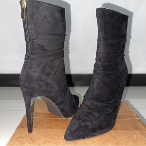 Fashion Nova Black Heeled Boots